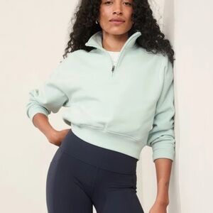 Athleta Forever Fleece Half-Zip Top Glacier